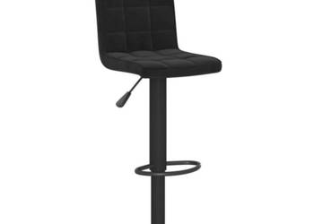 Stołek barowy czarny obity aksamitem WM-335749