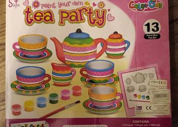 Porcelanowy zestaw herbaciany do malowania tea party