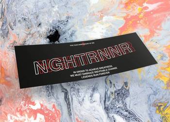 Naklejka K13 + NIGHTRUNNER 12 x 4 cm drift slap #1