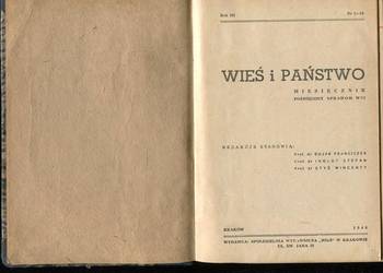 Wieś i Państwo  Miesięcznik poświęcony sprawom wsi Rok III Wieś i Państwo  Miesięcznik poświęcony sprawom wsi Rok III