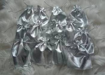 Woreczki na prezenty 13 sztuk srebrne