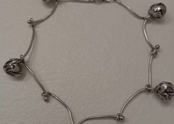 Bransoletka srebrna z kulkami