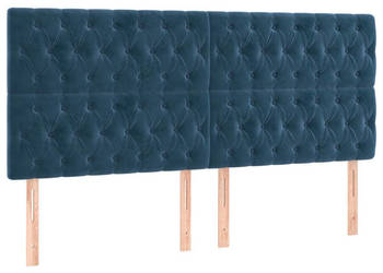 Zagłówek do łóżka z LED ciemnoniebieski 180x7x118/128 cm WM-3122824