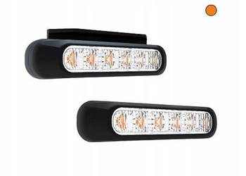 2x LAMPA OSTRZEGAWCZA ŻÓŁTA 6 FUNKCJI KPL BŁYSK