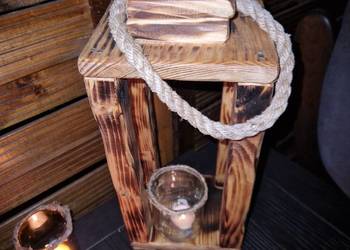 Rustykalny lampion z drewna z odzysku | Handmade & Zero Waste