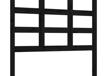 Wezgłowie łóżka czarne 955x4x100 cm lite drewno sosnowe WM-817874