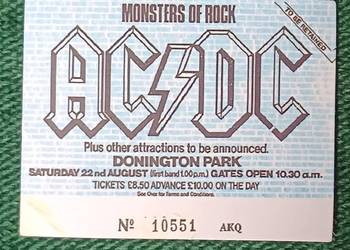 AC/DC naklejka sticker Donnington Park Monsters of rock