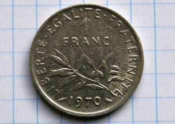 1 FRANK ( 1 FRANC ) 1970 ROK - FRANCJA