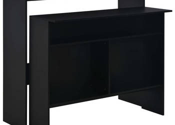 Stół barowy z 2 blatami czarny 130 x 40 x 120 cm WM-280218