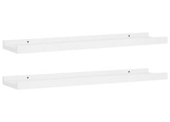Półki ścienne na zdjęcia 2 szt. białe 60x9x3 cm MDF WM-323929