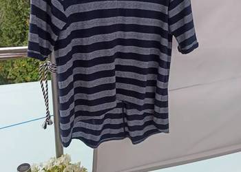 Bluzka/tshirt damski szaro granatowe paski rozmiar 42-46
