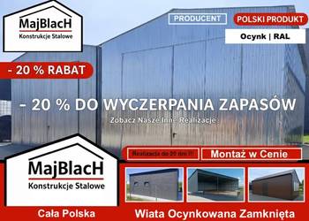 A08-Garaż Blaszany Ocynkowany - Wiata - Hala - Magazyn -Garaże – Maj-Blach