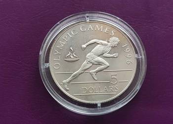 Moneta NIUE 5 Dolarów 1992-Igrzyska XXVI Atlanta 1996 Srebro