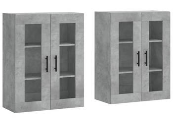 Wiszące szafki 2 szt. szarość betonu materiał drewnopochodny WM-3197965