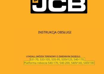 JCB 531-70 533-105 535-95 535V125 540-170 540-200 V140 V180 instrukcja PL