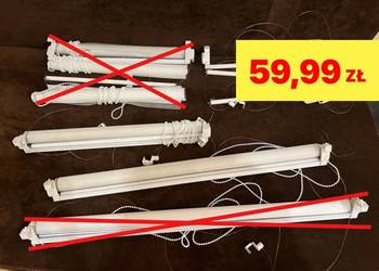 Białe rolety okienne dzień-noc (72 i 50 cm)