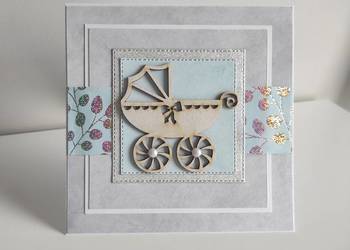 Kartka ręcznie robiona na Chrzest Święty handmade