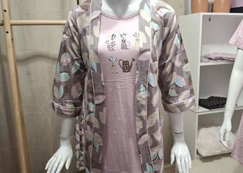 Komplet koszula nocna  + szlafrok rozm.L