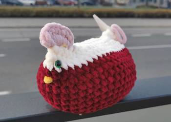 Kurczak, kurka na szydełku 19 cm mięciutka