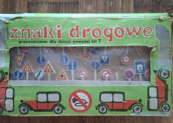 Stara zabawka PRL - Znaki Drogowe, Seria 2, pudełko