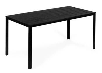 Stół ogrodowy 6-osobowy 156x78 cm polywood meble na taras czarny