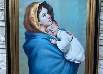 Matka Boża Cyganka obraz  drewniana rzeźbiona rama