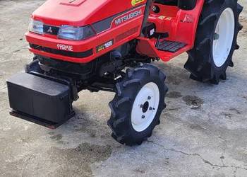 Traktorek Mitsubishi MT-155 + glebogryzarka Mitsubishi P-120 + pług + brona