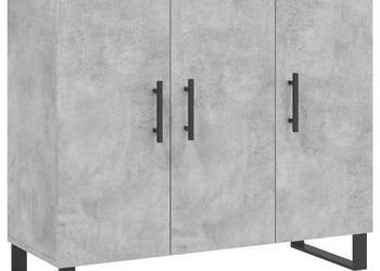 Szafka szarość betonu 90x34x80 cm materiał drewnopochodny WM-828136