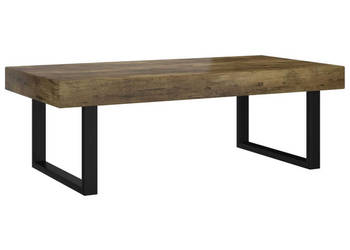 Stolik kawowy ciemnobrązowo-czarny 120x60x40 cm MDF i żelazo WM-286103