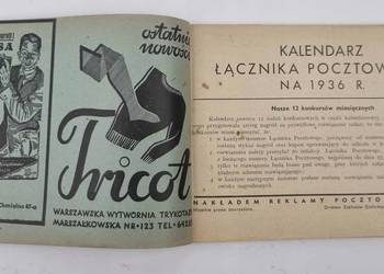 Kalendarz Łącznika Pocztowego na 1936 r. (K25)