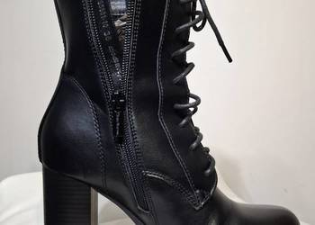 Barson 36 czarne botki damskie słupek platforma