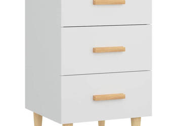 Szafka nocna biała 40x40x66 cm materiał drewnopochodny WM-812078