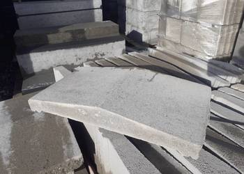 Daszek Dwuspadowy Betonowy Duży 23x46x7 cm Łupany Szary Jadar Ogrodzenie