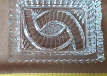 403. POPIELNICZNKA szklana stara PRL 2! PIĘKNA