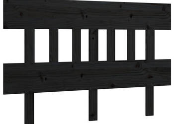 Wezgłowie łóżka czarne 1835x3x81 cm lite drewno sosnowe WM-819139
