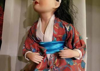 Lalka ceramiczna w stroju kimono  ok 50cm rarytas!