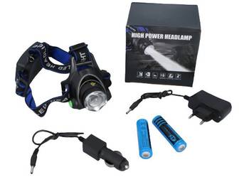 Latarka Czołowa na Głowe z Akumulatorem do Założenia na Głowę Czoło