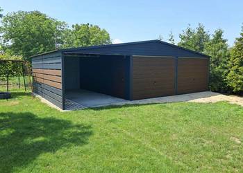 Garaż blaszany, wiata. WZMOCNIONY PROFILAMI. Producent. Cała Polska