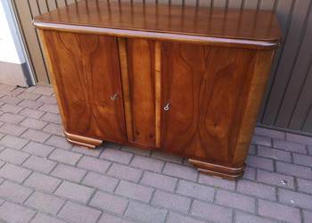 Komoda Pomocnik PRL ART-DECO Orzech Zgrabna Stara Antyk Po Renowacji Okazja