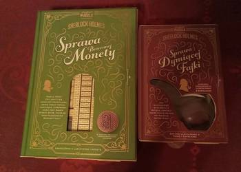 Sherlock Holmes sprawa bezcennej monety i dymiącej fajki. Cena za komplet!