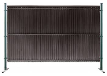 Listwy ogrodzeniowe pionowe szerokie 62-80mm 153x250cm RD02 Ciemnobrązowy
