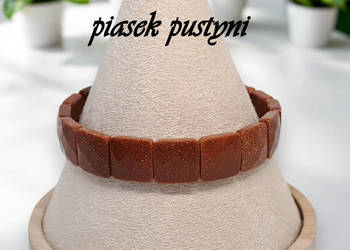 Bransoletka PIASEK PUSTYNI płaska fasetowana #435