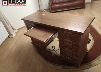Biurko Stylowe 140 ` Dąb Rustikal Śliczny Brunat Bekas Nowe