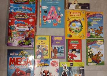 Zestaw książeczek dla dzieci, wiersze, kolorowanki, łamigłówki, itp.