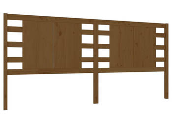 Wezgłowie łóżka brązowe 126x4x100 cm lite drewno sosnowe WM-818763