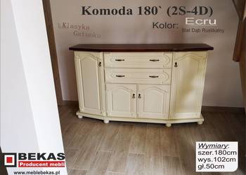 Komoda Stylowa Eksluzywna  ECRU Clasik Dąb Lakierowany Bekas