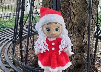 Mikołajka lalka na szydełku