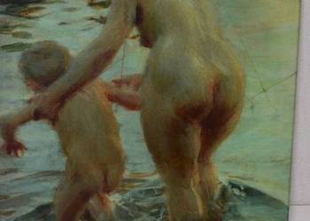 ,,Premiera'' z roku 1888 - Anders l. Zorn ,reprodukcja.