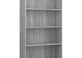 Regał na książki z 4 półkami szary dąb sonoma 80x24x142 cm WM-815391