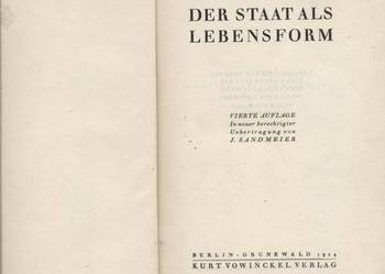 Der Staat als Lebensform - Rudolf Kjellen